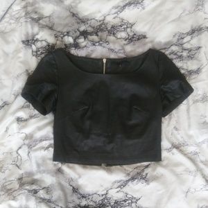 Faux Leather Crop Top *Sample*